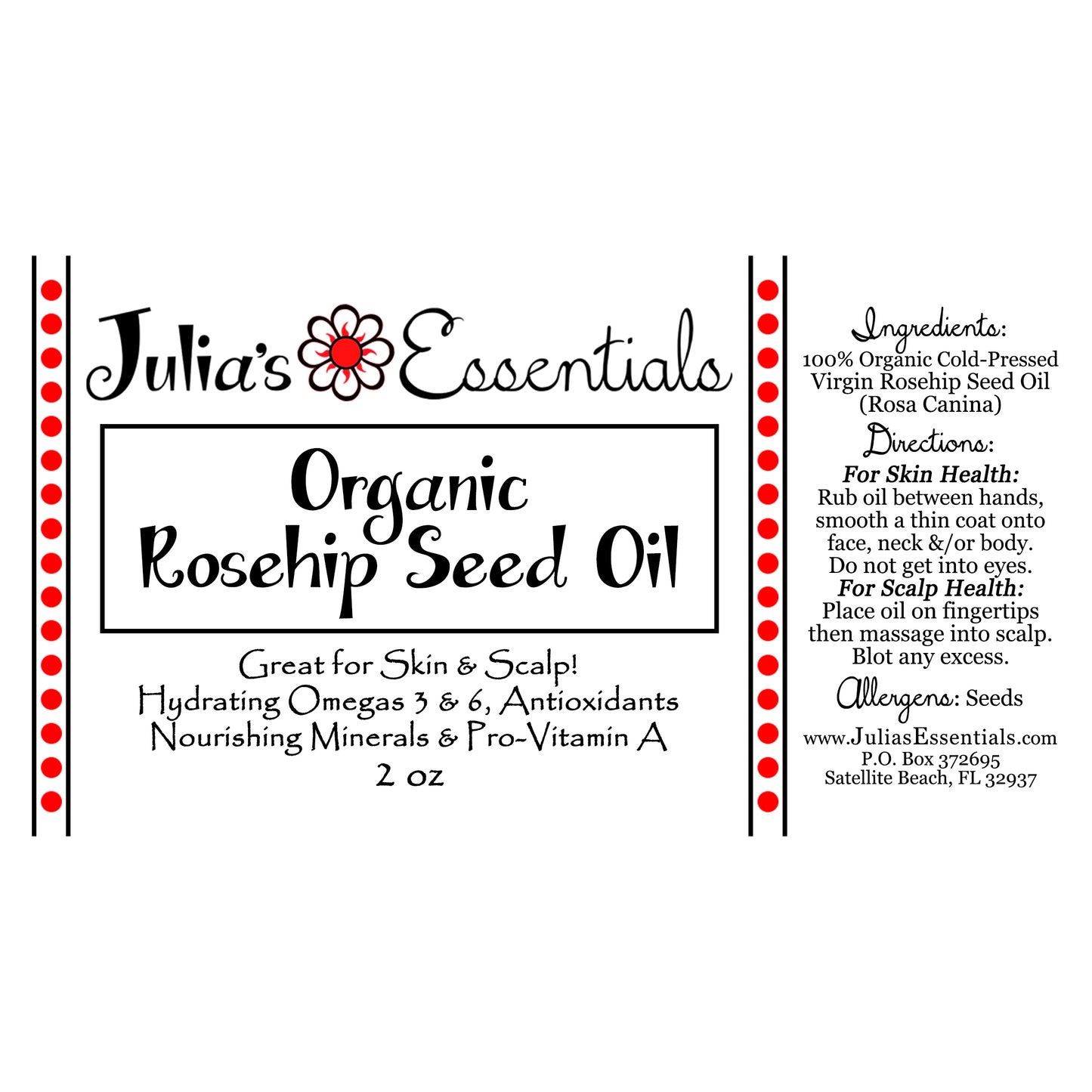 Rosehip Seed Oil 2 oz (Rosa Canina)